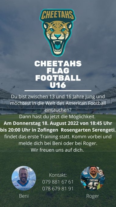 Flag Football neu in Zofingen